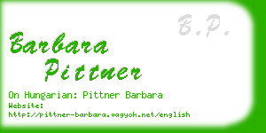 barbara pittner business card